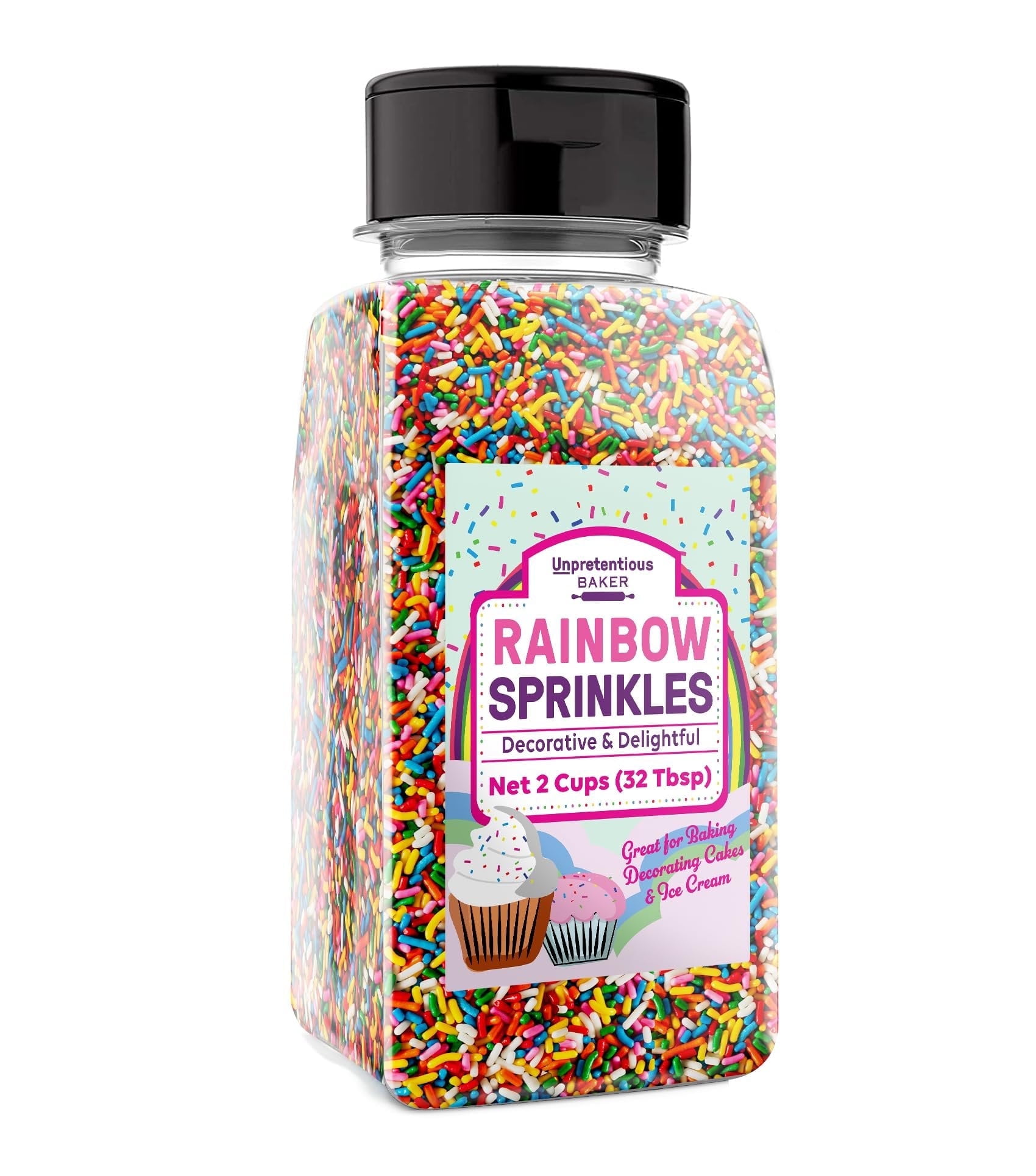 Stackable Sprinkle Jar Unpretentious Rainbow Sprinkles 2 Cup Shaker Jar Colorful & Bright ...