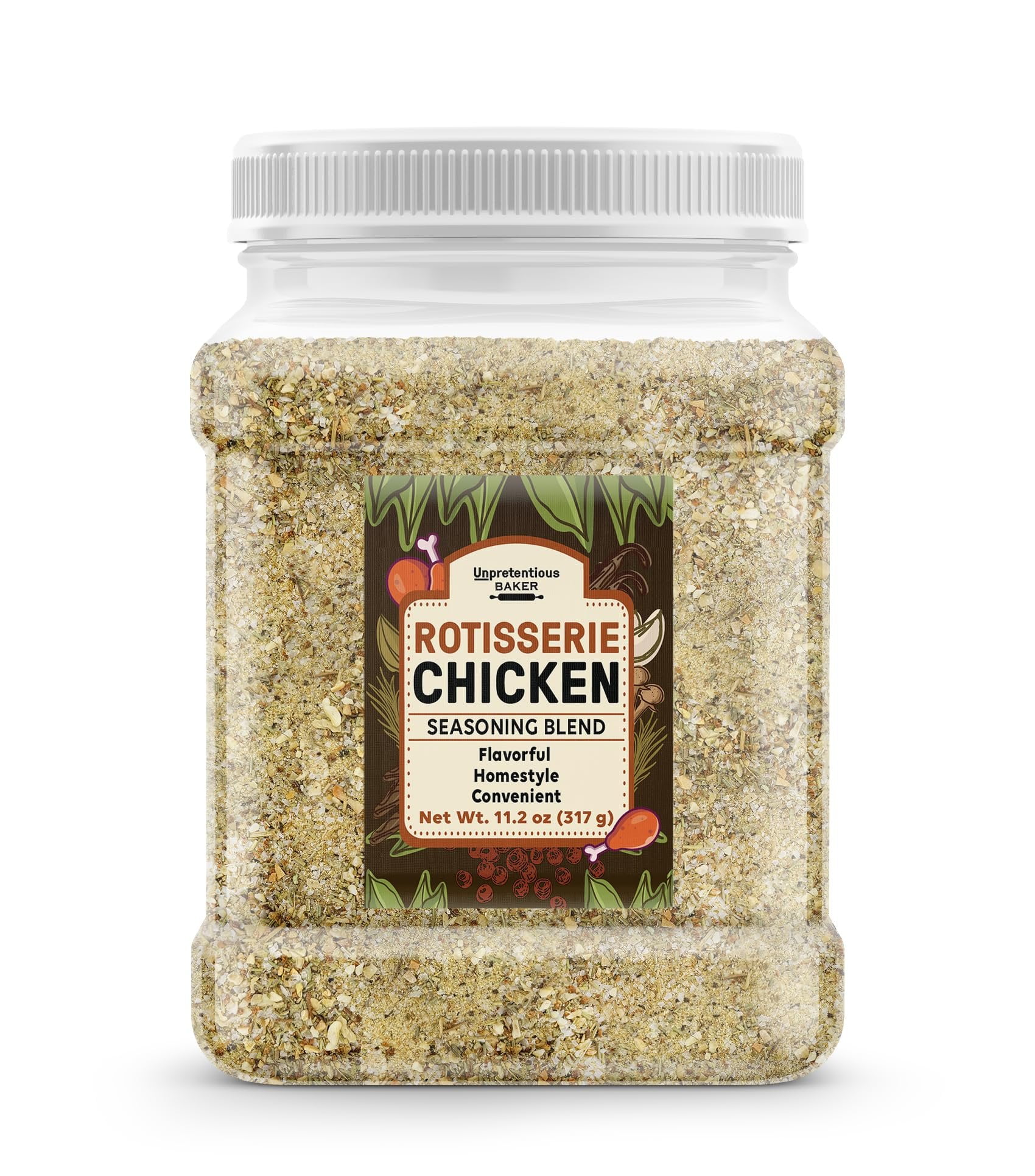 Unpretentious Rotisserie Chicken Seasoning, 11.2 oz, Homestyle, Dry Rub ...