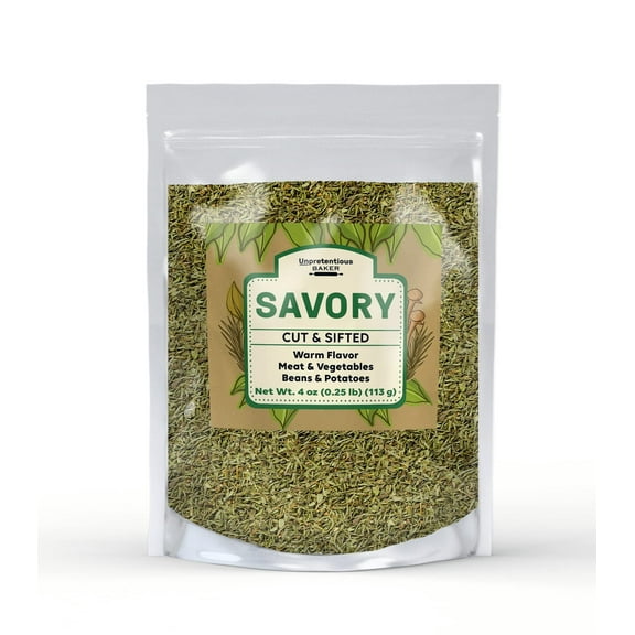 Unpretentious Savory, 4 oz, Cut & Sifted, Thyme-Like Flavor, Meat & Vegetables