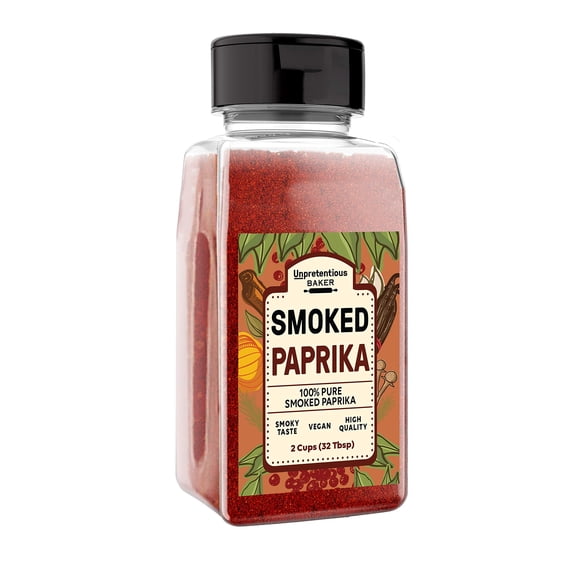 Unpretentious Smoked Paprika 2 Cups, Ground Spice Made from Dried Red Chile Peppers, Strong & Smoked Flavor 9.12 Ounce