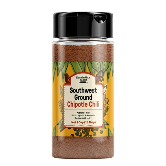 Unpretentious Southwest Ground Chipotle Chile 1 Cup, Tex-Mex, Use for Dry Rubs & Marinades, Rich Full Flavor
