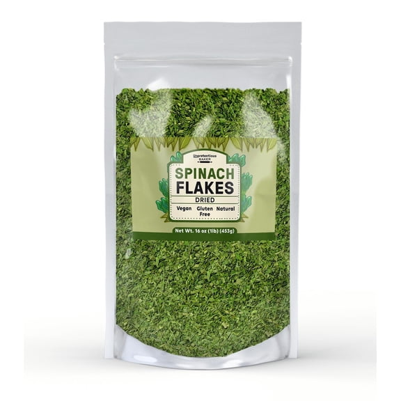 Unpretentious Spinach Flakes, 1 lb, Dried Spinach, Add to Breads, Seasoning & Soups