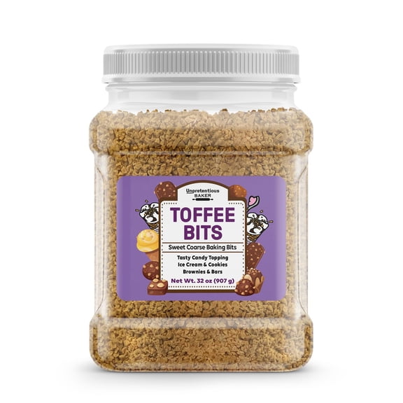 Unpretentious Toffee Bits, 2 lb, Ice Cream Topping, Baking, Desserts, Contains Almonds
