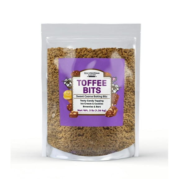 Unpretentious Toffee Bits 3 lbs, Ice Cream Topping, Baking, Desserts