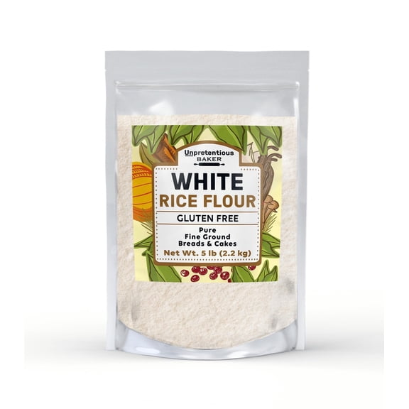Unpretentious White Rice Flour, 5 lb, Cookies, Cakes, Muffins and Breads