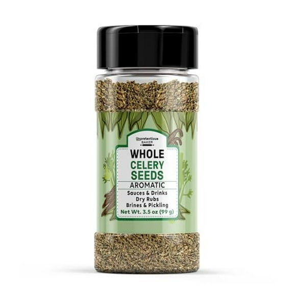 Unpretentious Whole Celery Seed, 3.5 oz, Sauces & Dry Rubs, Brine Seasoning, Aromatic