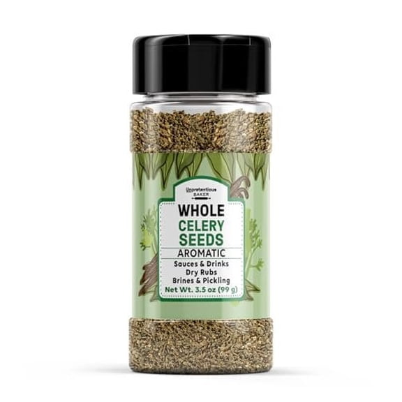 Unpretentious Whole Celery Seed, 3.5 oz, Sauces & Dry Rubs, Brine Seasoning, Aromatic