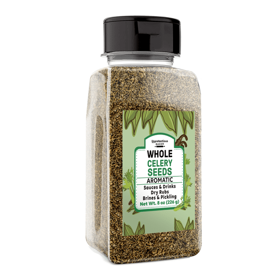Unpretentious Whole Celery Seeds, 8 oz, Sauces & Dry Rubs, Brine Seasoning, Aromatic