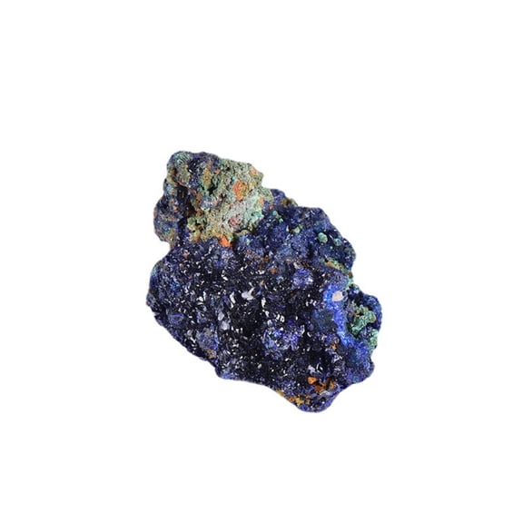 Unprocessed Azurite Malachite Co-Growth Mineral Chunks, Natural Blue Green Symbiotic Ore Specimen for Earth Science Class Demonstration, Desktop Decor & Rock Hound Collectible Gift