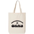 thumbnail image 1 of Unproductive & Okay Cotton Canvas Tote Bag, 1 of 1