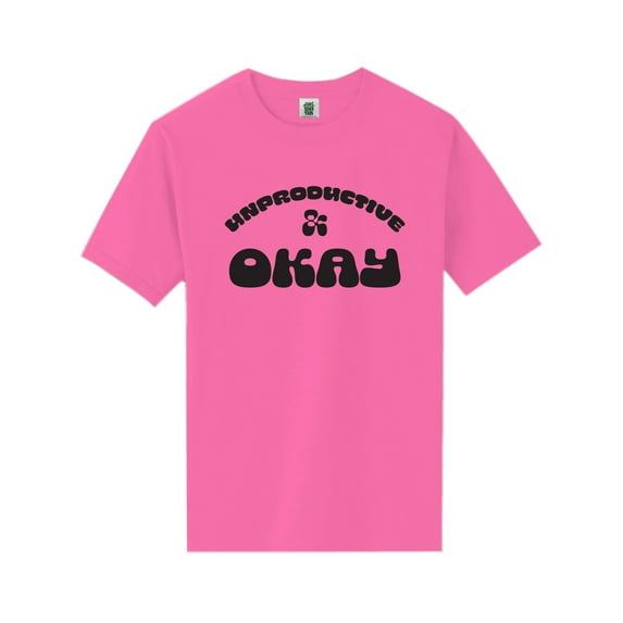 Unproductive & Okay Short Sleeve Neon T-Shirt
