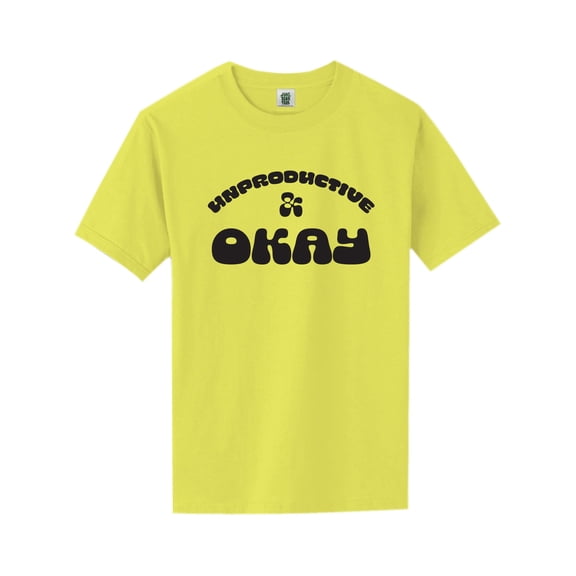 Unproductive & Okay Short Sleeve Neon T-Shirt