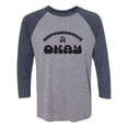 thumbnail image 1 of Unproductive & Okay Unisex 3/4 Sleeve Baseball Raglan Tee, 1 of 2