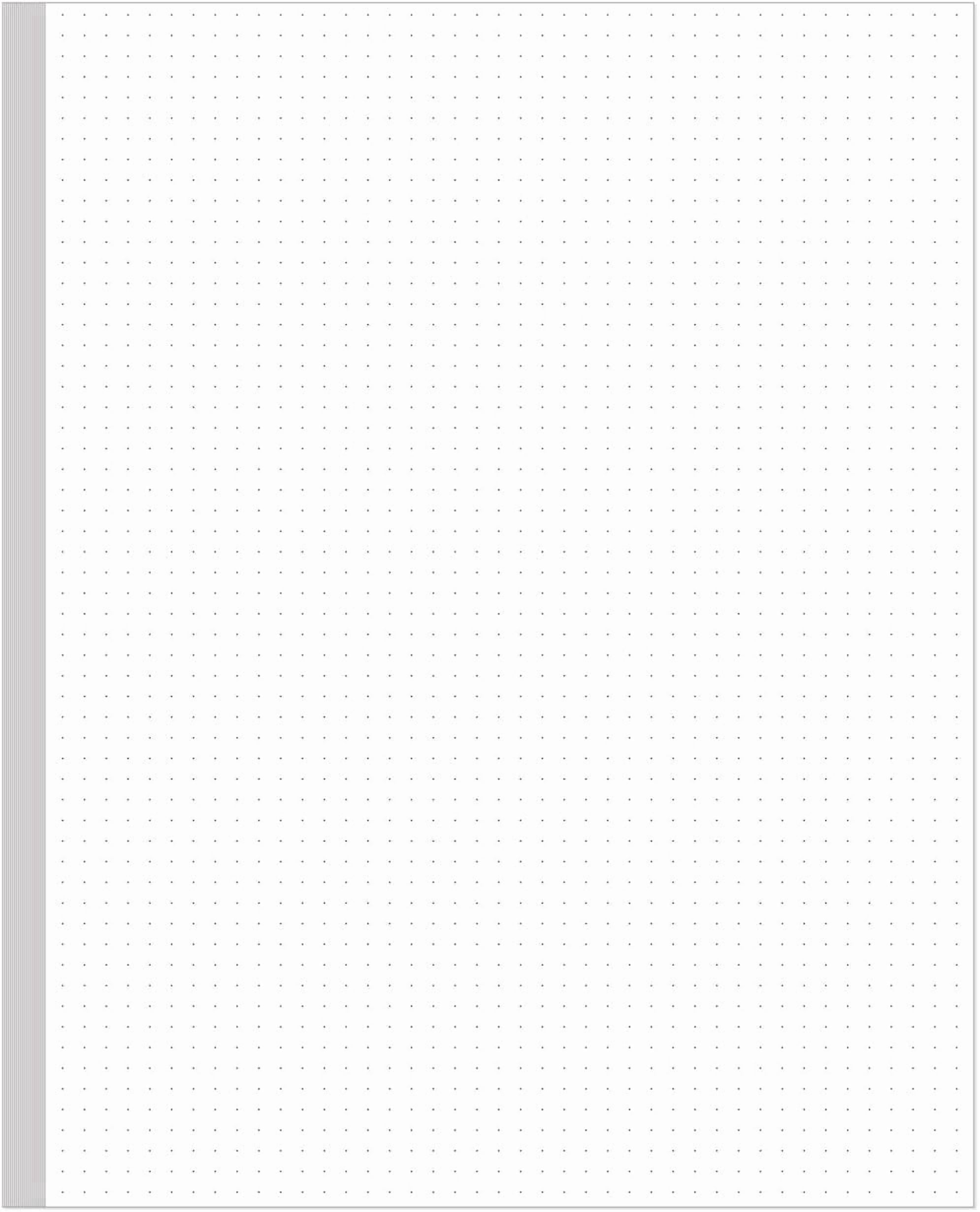 Unpunched Dotted Paper, Letter Size 100Sheets / 200Pages Loose-Leaf Paper, 100gsm White Paper, 8.5'' x 11''