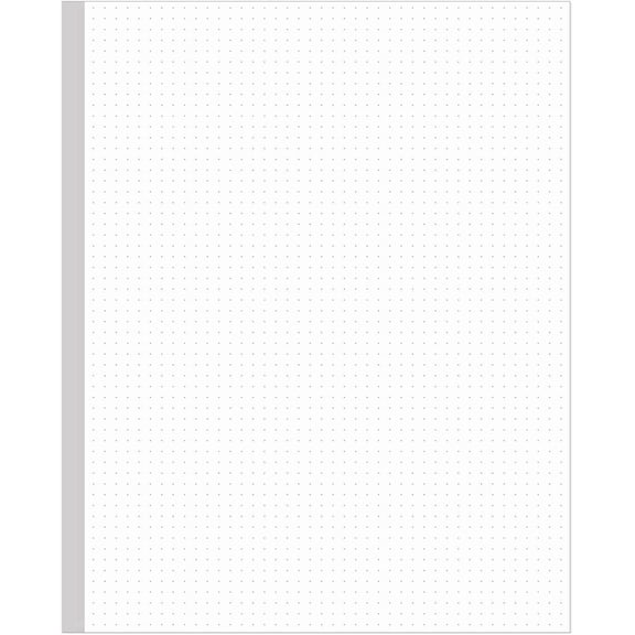 Unpunched Dotted Paper, Letter Size 100Sheets / 200Pages Loose-Leaf Paper, 100gsm White Paper, 8.5'' x 11''
