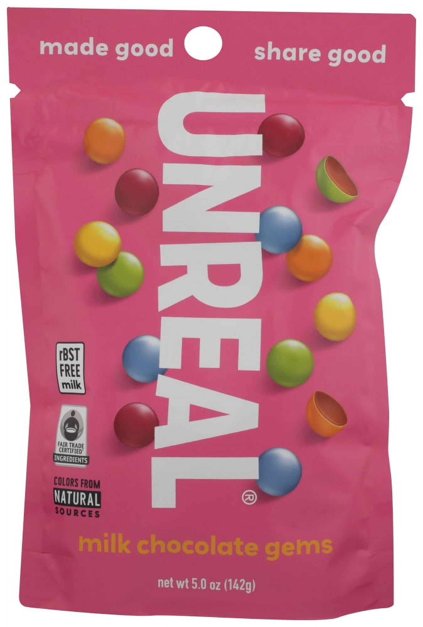 Unreal Candy Coated Milk Chocolate Gems, 6 oz
