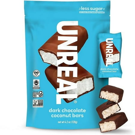 Unreal Choc Drk Ccnt Bar Bag 4.2 OZ ( Pack of 2)