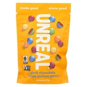 UNREAL Dark Chocolate Crispy Quinoa Gems Candy, 6 Oz