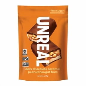 UNREAL Dark Chocolate Caramel Peanut Nougat Candy Bar, 3.4 oz