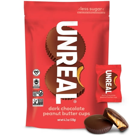 Unreal Dark Chocolate Peanut Butter Cups 4.2 oz