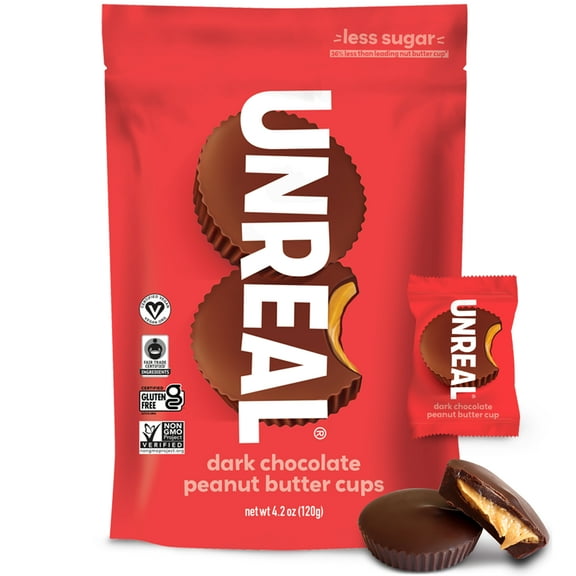 Unreal Dark Chocolate Peanut Butter Cups 4.2 oz
