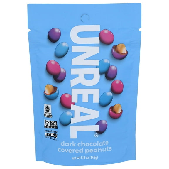 Unreal Dark Chocolate Peanut Gems, 6 Ounce -- 6 per case.