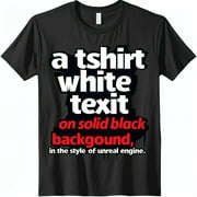Unreal Engine Style Black TShirt with Bold White Text Design Voice Casting Inside Moist Talk Stand Out in Style