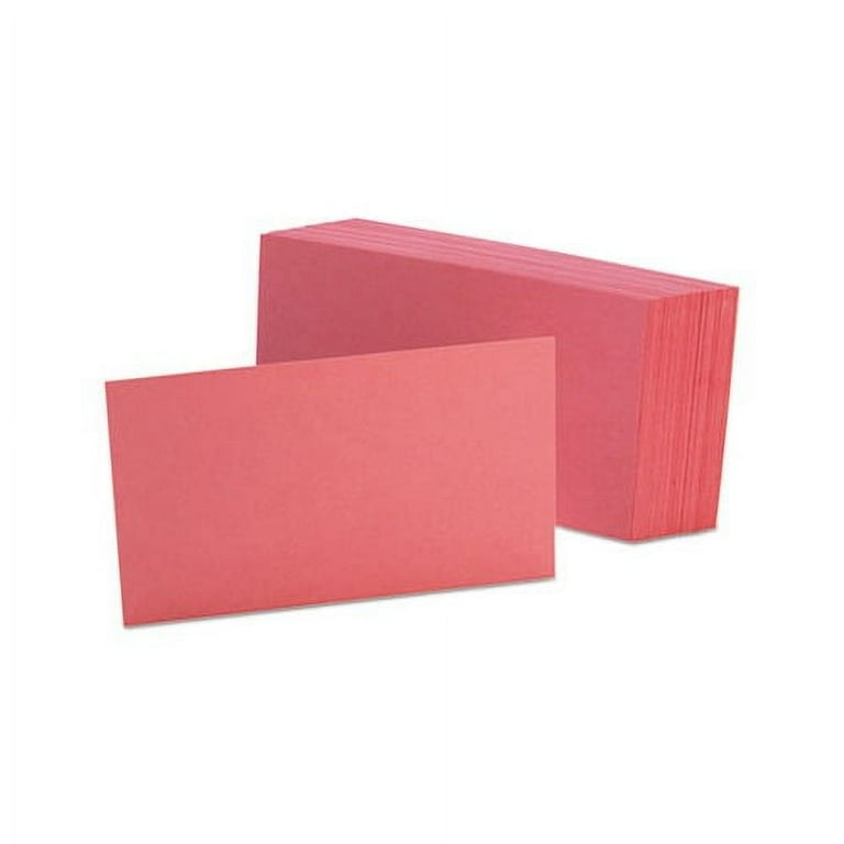 Unruled Index Cards, 3 x 5, Cherry, 100/Pack Unruled Index Cards, 3 x 5, Cherry, 100/Pack