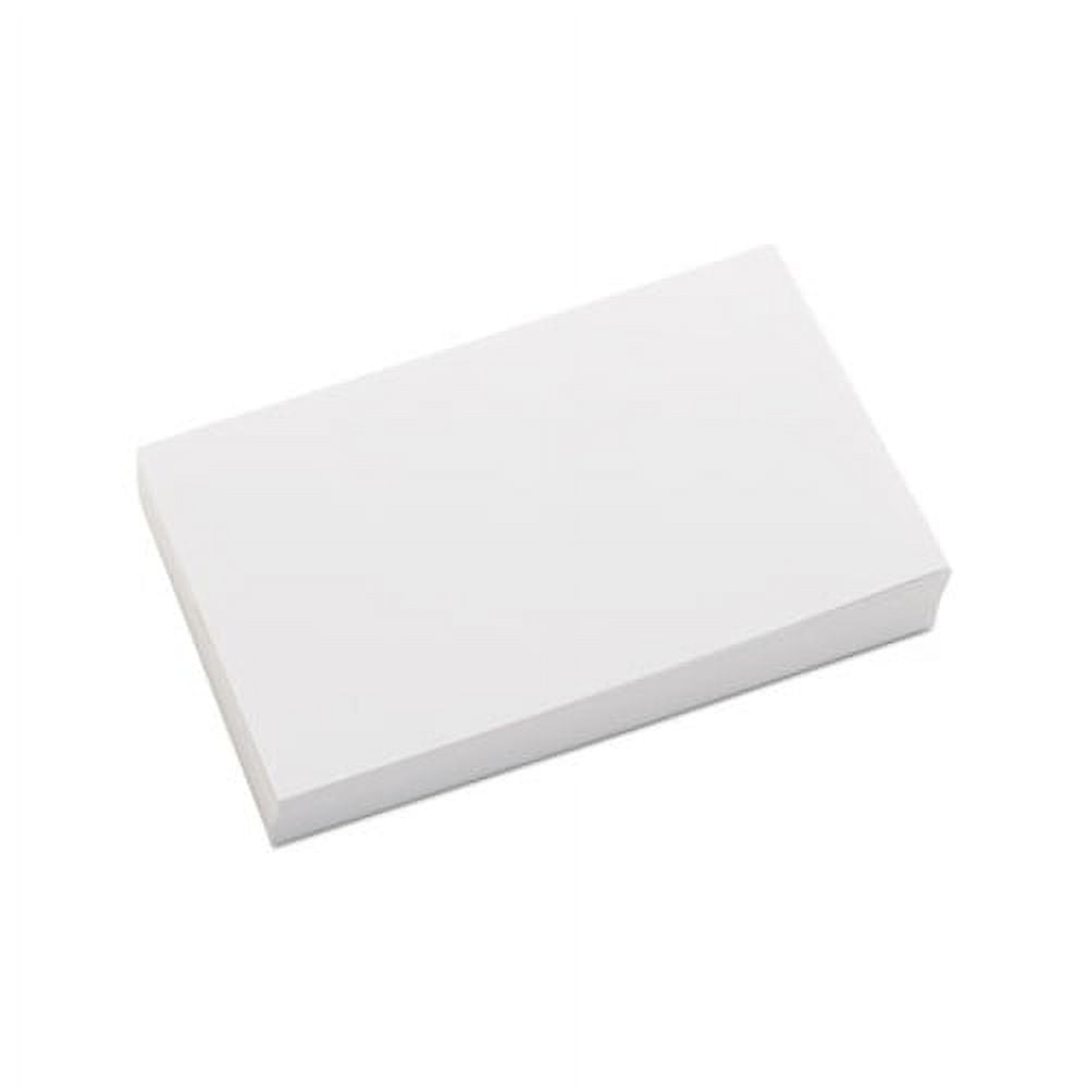 Unruled Index Cards 3 x 5, White, 500/Pack