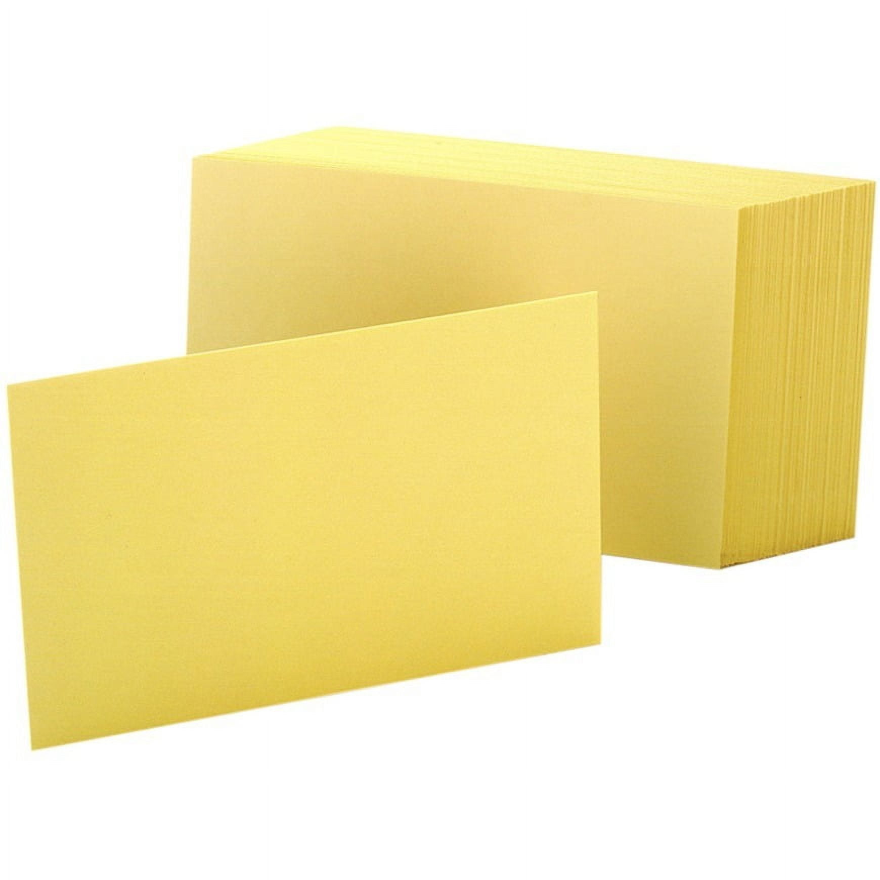 Unruled Index Cards, 4 x 6, Canary, 100/Pack Unruled Index Cards, 4 x 6, Canary, 100/Pack