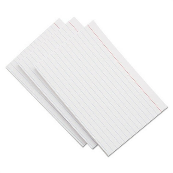 Unruled Index Cards, 5 x 8, White, 100/Pack