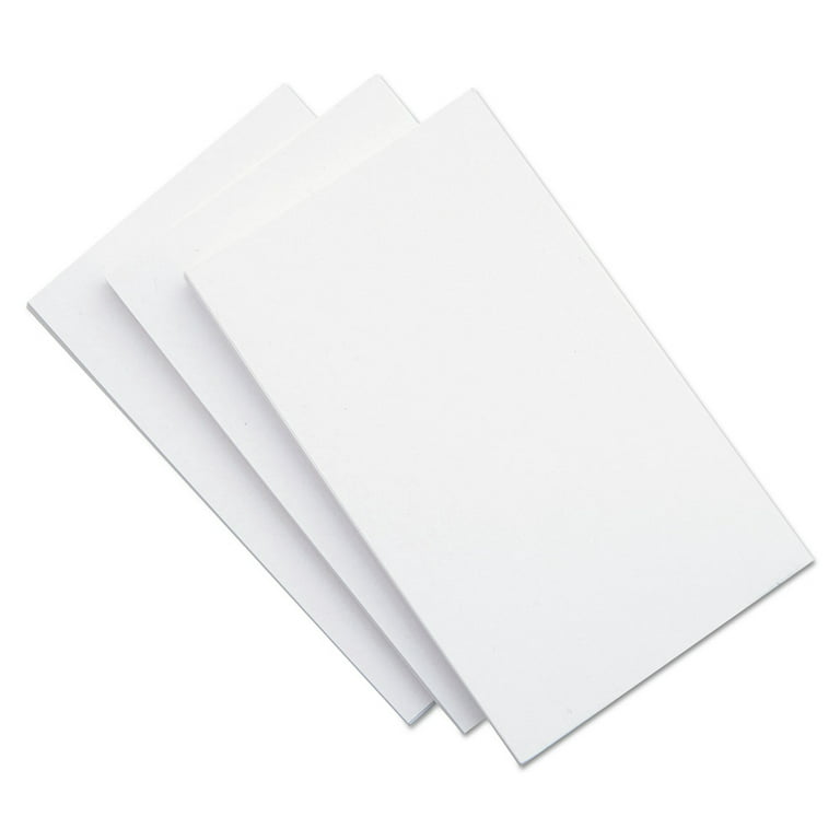 Universal Unruled Index Cards 5 x 8 White 100/Pack