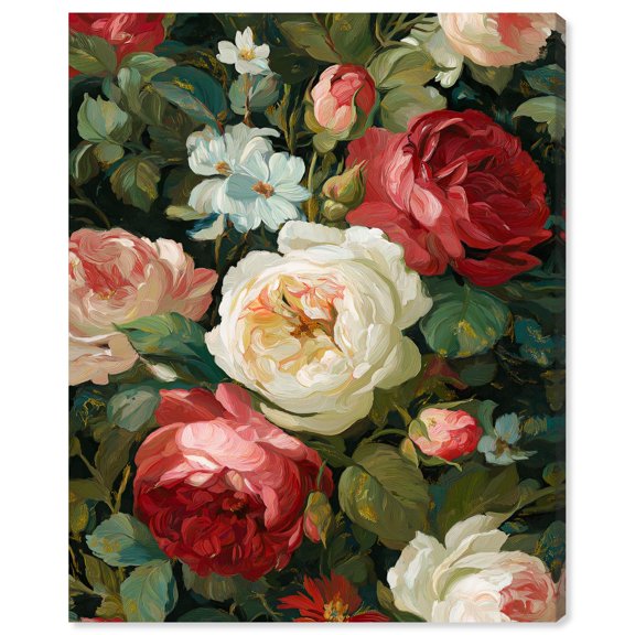 Unruly Bouquet I Canvas Print Floral Wall Decor by Art Remedy, Gallery Wrapped, 20 x 24