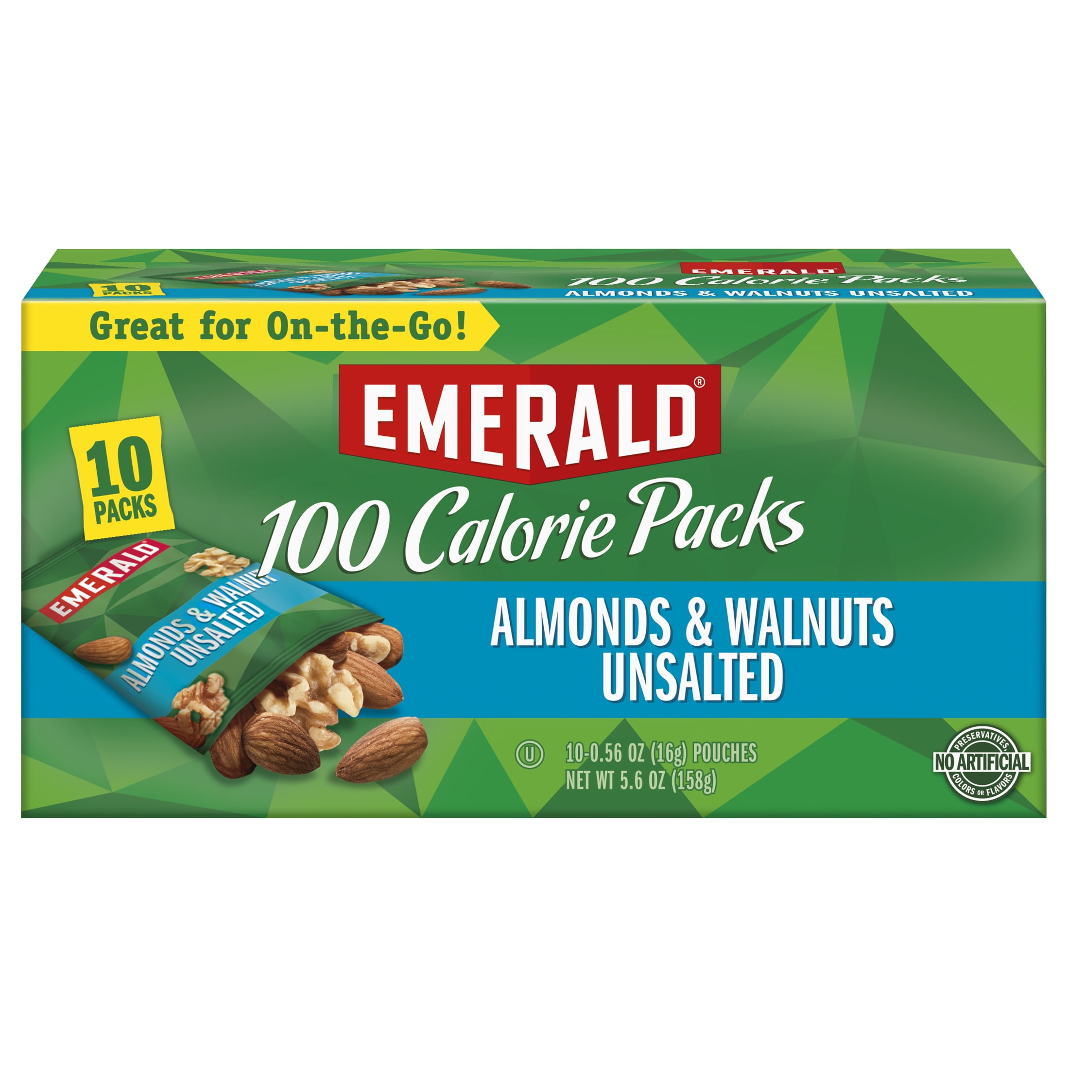 Unsalted Almonds and Walnuts 10 Ct 100Calorie Individual Packs of