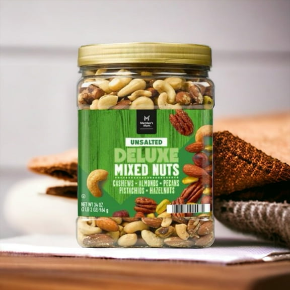 Unsalted Deluxe Mixed Nuts (34 oz.)