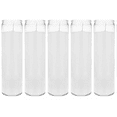 Unscented Devotional Candles Glass Jar Candles White All Occasions, 2x8" Wedding Spa Home Set