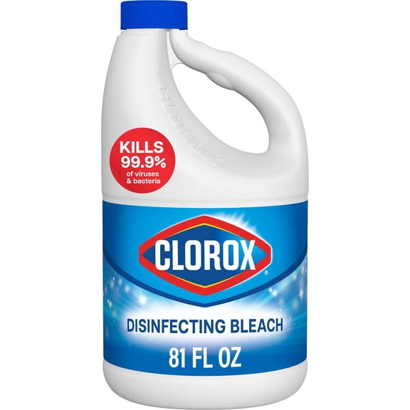 Unscented Disinfecting Liquid Bleach - 81 fl oz: Phosphate-Free, Recommended for Washing Machine