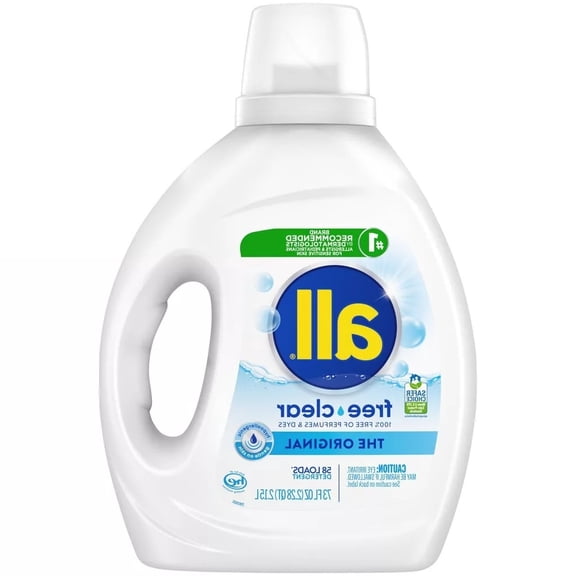 Unscented Free Clear for Sensitive Skin HE Liquid Laundry Detergent 58 Loads
