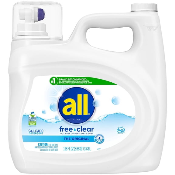 Unscented Free Clear for Sensitive Skin HE Liquid Laundry Detergent