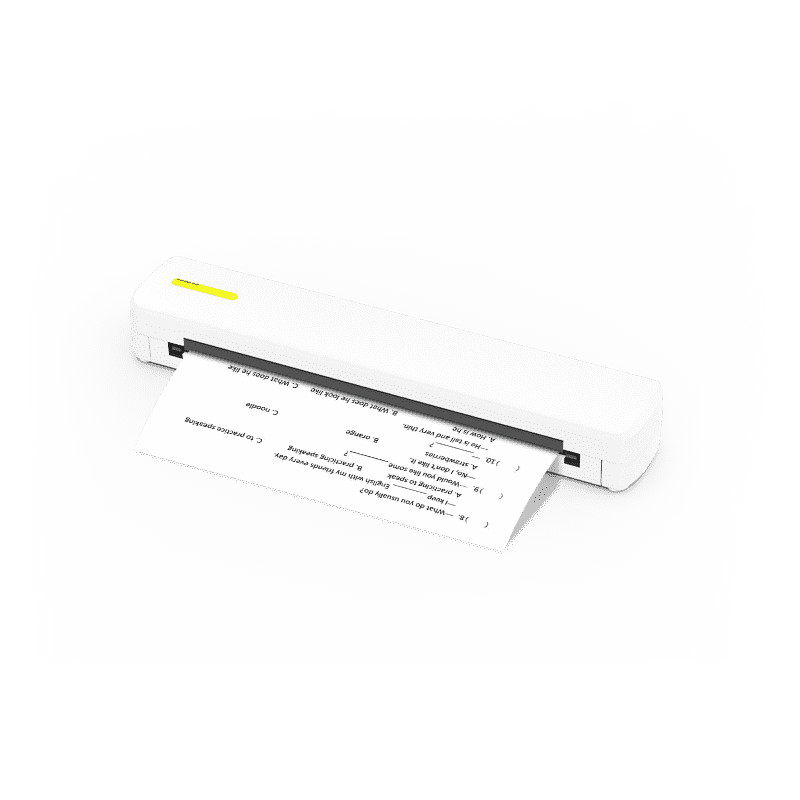Chicarygo Inkless Thermal Printer, Portable Printer Wireless for Travel, Supports 8.5 x 11 Thermal Paper, Bluetooth Compatible with iOS, Android, Includes 1 Sheets of Paper & Tatoo Paper