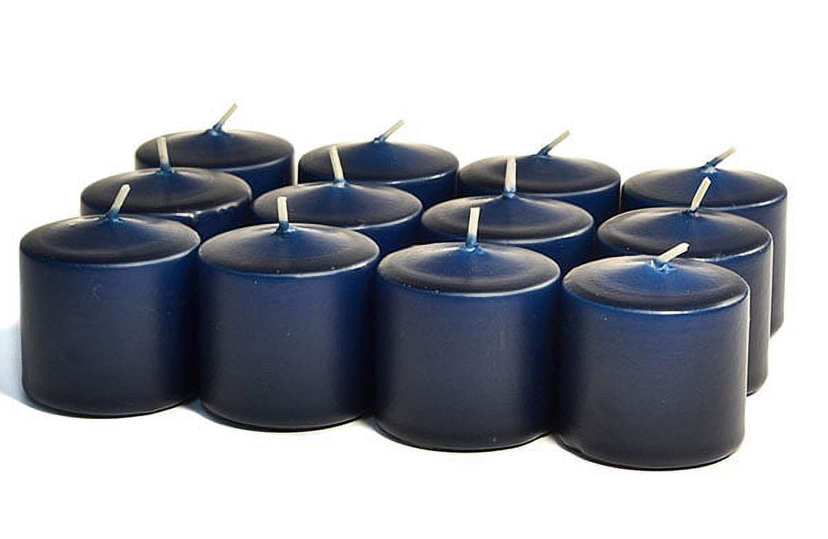 Unscented Navy Votives 10 Hour Votive Candles Pack 12 per box 1.5 in