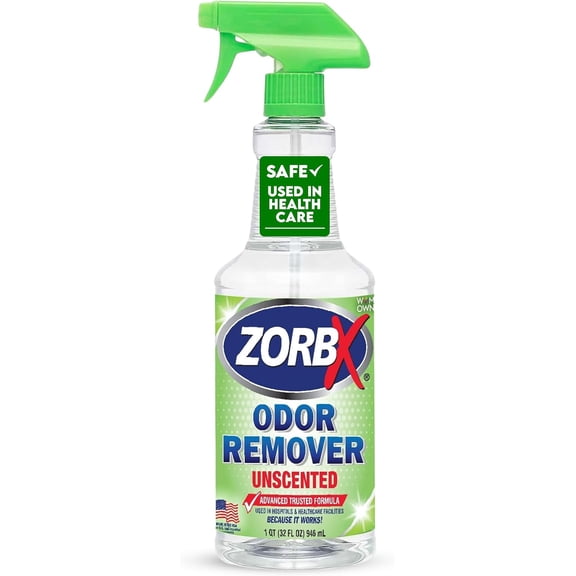 Unscented Odor Remover Spray 32 oz - Perfect Solution for Strong Odor - Advanced Trusted Formula & Fast-Acting Odor Eliminator for Dog, Cat, Puppy