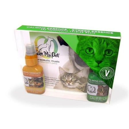 Unscented Organic Calm My Cat Essence, Calm My Stress Essence & Soothing Music
