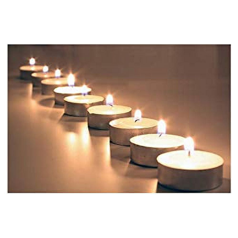 Auradecor Pack of 50 Tealight Candle, Unscented Smokeless Burning Time 2.5  Hour to 3 Hour