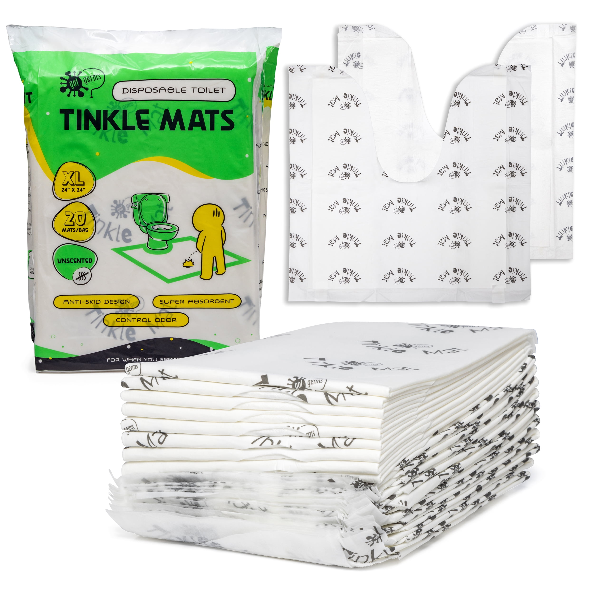 Unscented Tinkle Mat (Super Absorbent, U Shaped, Disposable Toilet