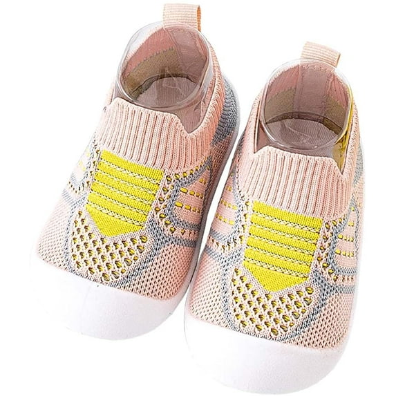Unsex Baby First Walking Shoes boy Girl Infant No-Sliper Lightweight Sneakers,6 12 18 24 36 Months Toddler Protect Toes Sock Shoes