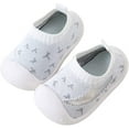 thumbnail image 1 of Unsex Baby First Walking Shoes boy Girl Infant No-Sliper Lightweight Sneakers,6 12 18 24 36 Months Toddler Protect Toes Sock Shoes, 1 of 6