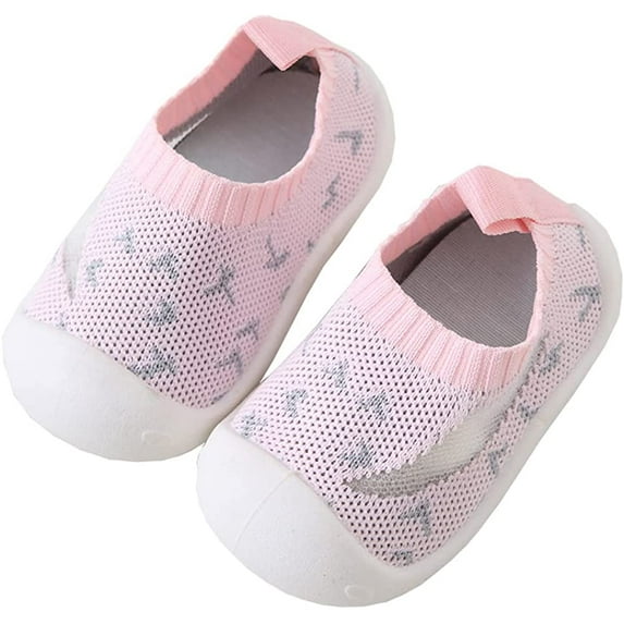 Unsex Baby First Walking Shoes boy Girl Infant No-Sliper Lightweight Sneakers,6 12 18 24 36 Months Toddler Protect Toes Sock Shoes