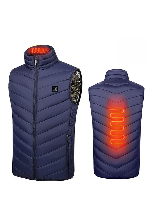 Unsex Heated Vests Thermal Sleeveless Elastic USB Charging Jackets Lightweight Stand Collar Multi-Heating Zones Vest Coat WInter Warm Outdoor Skiing Clothing