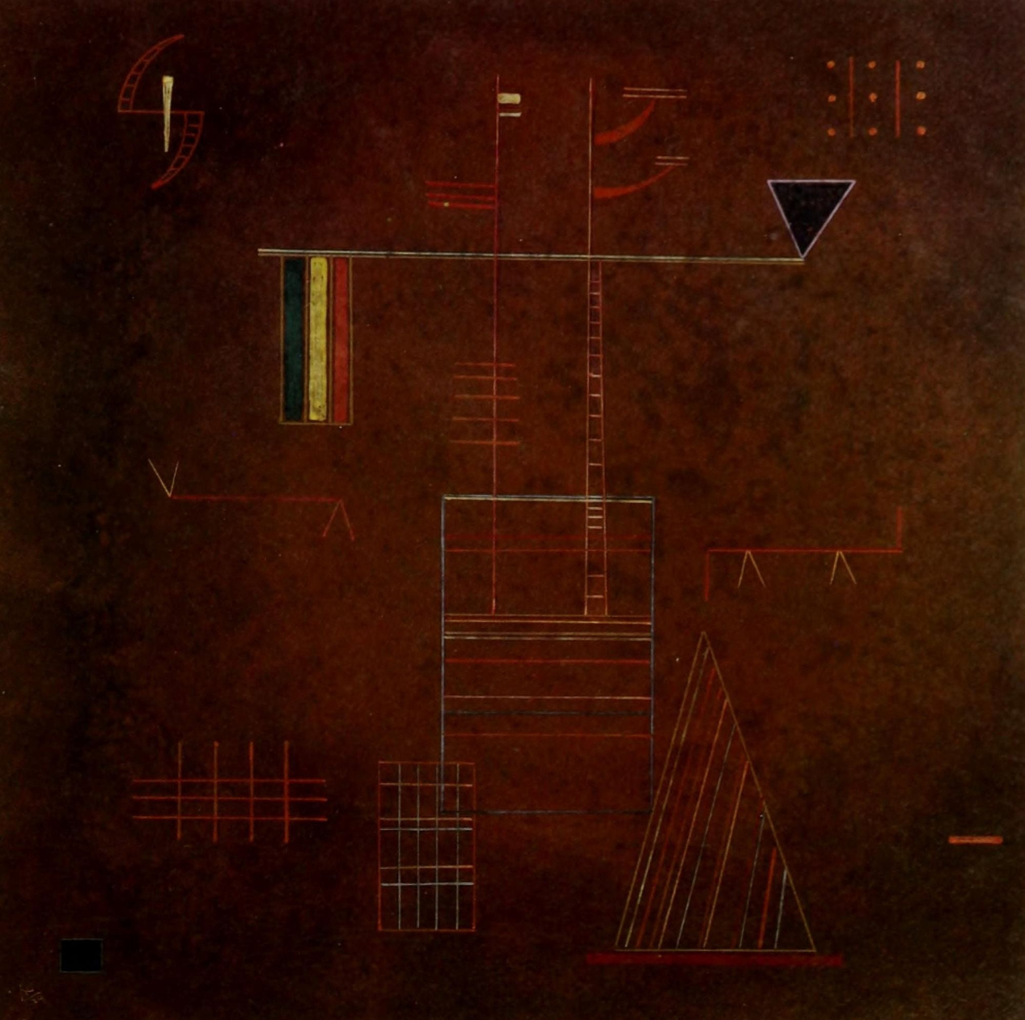 Unshakeable 1929 Canvas Art - Wassily Kandinsky (18 x 24)